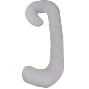 C-shaped or J-shaped pregnancy pillow